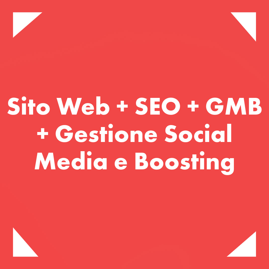 Offerta Sito Web + SEO + Google My Business + Gestione Social Media e Boosting 16 MESI
